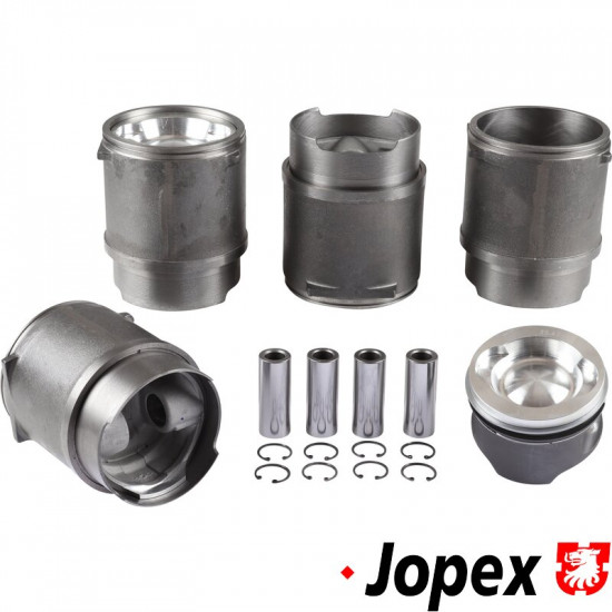 Big bore piston and cylinder set, casted, turn 2.1 to 2.2 L, bore 95.5 mm, stroke 76.0 mm, upper 107 mm, lower 100 mm, CLASSIC