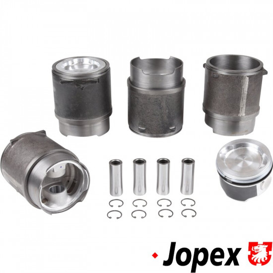 Piston and cylinder set, casted, bore 93,97 mm, stroke 76.0 mm, high compression 10,5:1