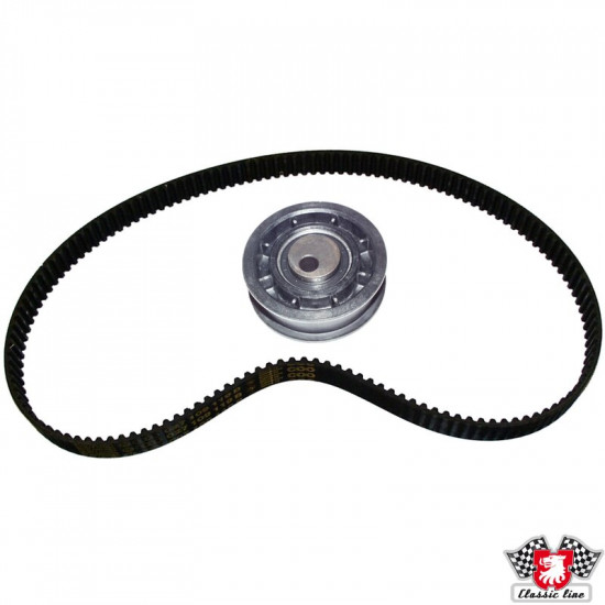 Toothed timing belt kit with tensioner, T=121, L=1152.5 mm, W=18 mm