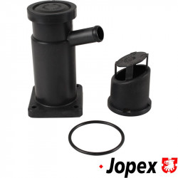 Case breather tower, plastic, black