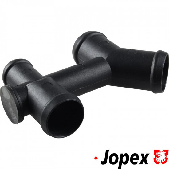 Double T-piece, black, from expansion tank to engine block