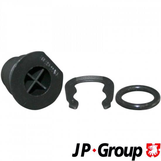 Plug for water flange with o-ring and washer