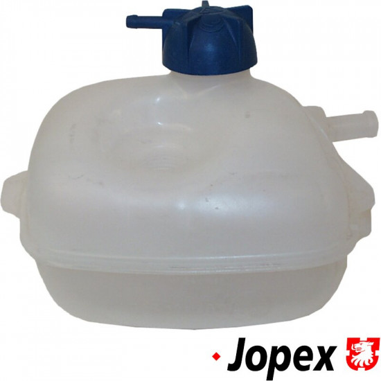 Expansion tank for radiator with blue cap