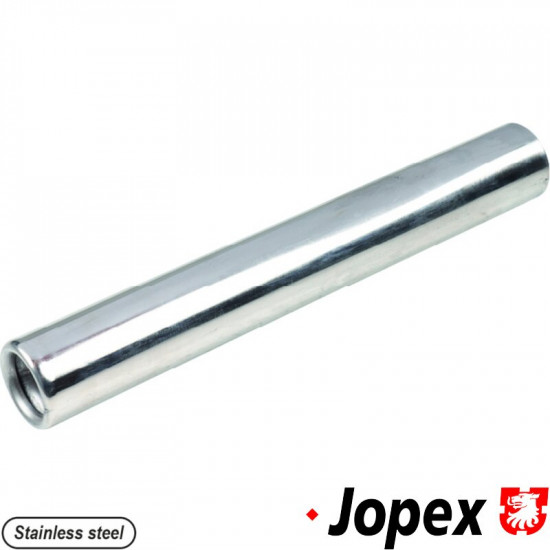 Tail pipe, 250 mm, stainless steel, polished, exhaust