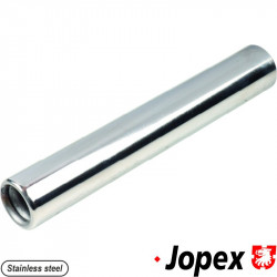 Tail pipe, 225 mm, stainless steel, polished, exhaust