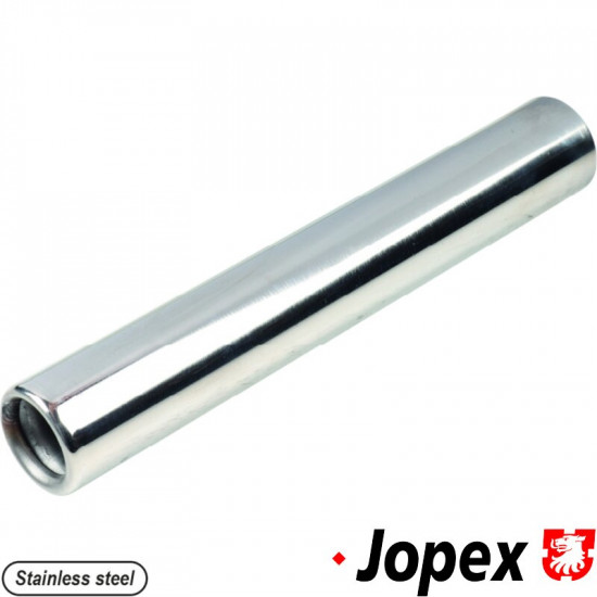 Tail pipe, 225 mm, stainless steel, polished, exhaust