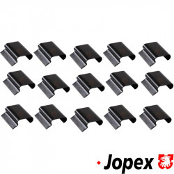 Front heater box core clips