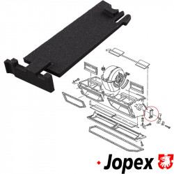 Bearing plate for flap for footwell ventilation, right