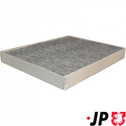 Filter, interior, activated carbon