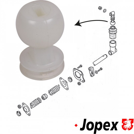 Gearshift lever ball, plastic