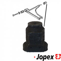 Rubber mount for wishbone, front, rear