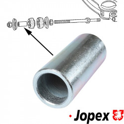 Spacer sleeve for rubber mount, length 56 mm, Ø inner 18.9 mm, Ø outer 25 mm
