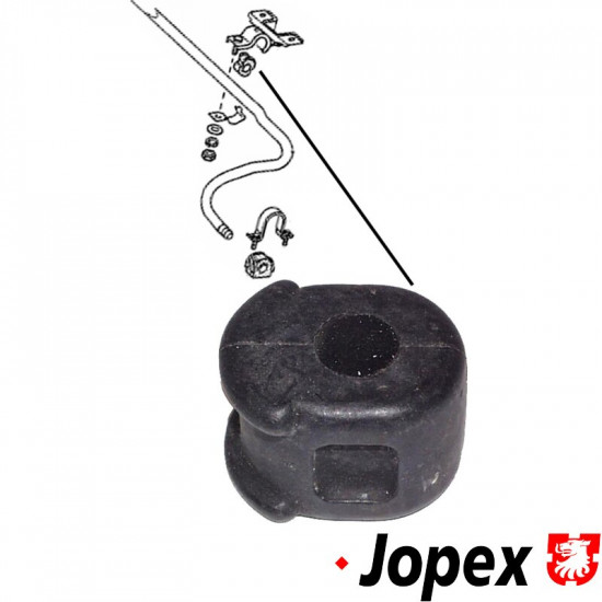 Grommet for stabilizer, front, inner, Ø15 mm