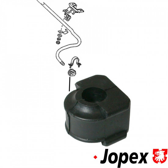 Grommet for stabilizer, front, outer, Ø15 mm