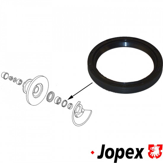 Oil seal for wheel bearing, front