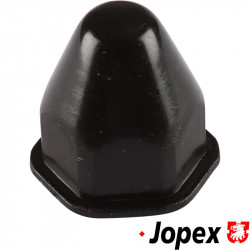 Covering cap for shock absorber nut, upper