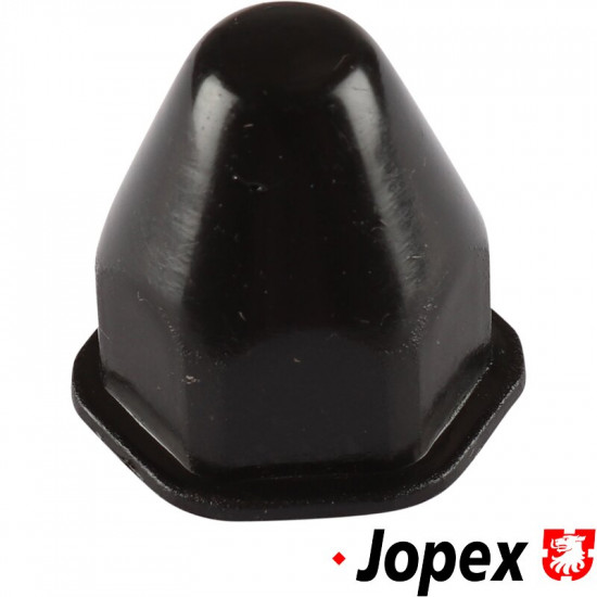 Covering cap for shock absorber nut, upper