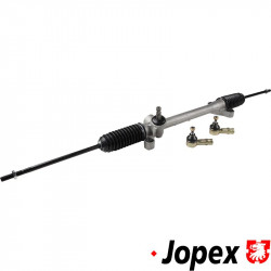 Steering rack complete with boots and tie rods, not power steering, new. Fits LHD vehicles