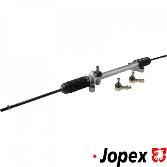 Steering rack complete with boots and tie rods, not power steering, new. Fits LHD vehicles