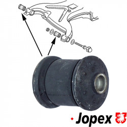 Rubber mount for wishbone, rear