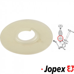 Spring isolating pad, polyurethane, milky white, thickness 3 mm, rear, lower