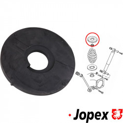 Spring isolating pad, black rubber, rear, upper