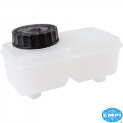 Brake fluid reservoir including black cap. For models with dual circuit brake system without brake booster, bulk
