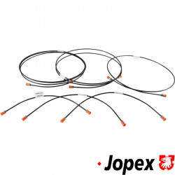 Brake line set for models with brake servo and without brake pressure regulator