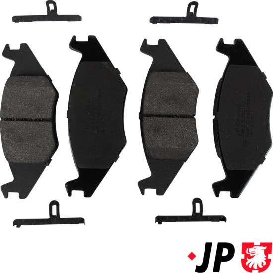 Brake pad set, front, 17.3 mm