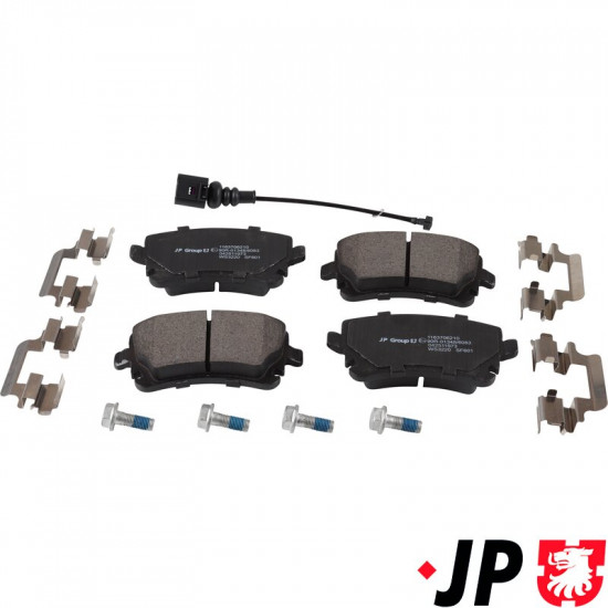 Brake pad set, rear, 17.7 mm