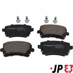 Brake pad set, rear, 17.7 mm, without wear indicator
