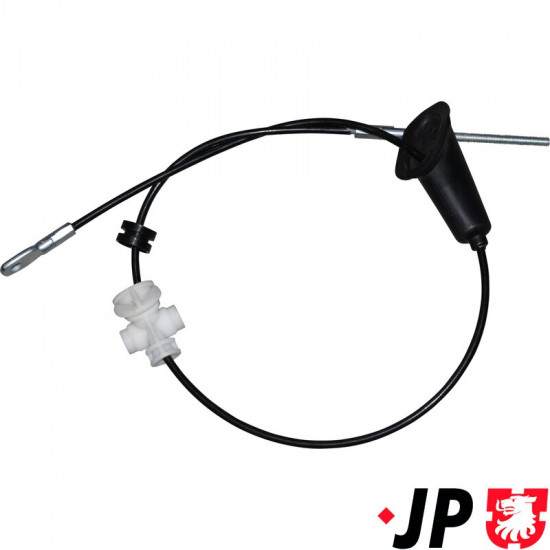 Handbrake cable with roller and seal