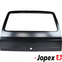 Tailgate skin, outer, large lock version. Holes for emblems on both sides