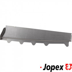 Platform tray to corner filler plate, left