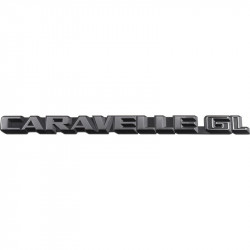 Emblem "Caravelle GL" for tailgate, black with chrome letters