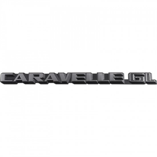 Emblem "Caravelle GL" for tailgate, black with chrome letters