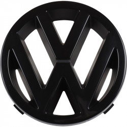 Emblem "VW" for radiator grille, black, 125 mm