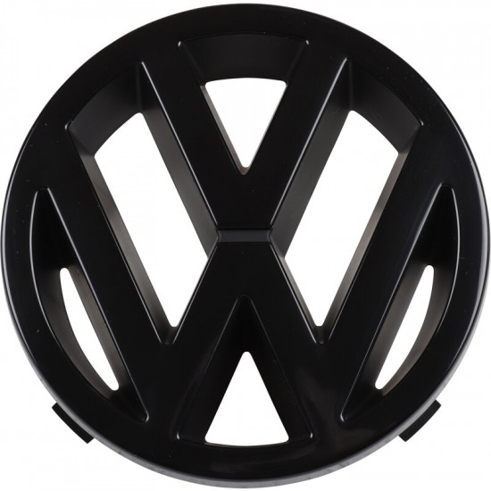 Emblem "VW" for radiator grille, black, 125 mm