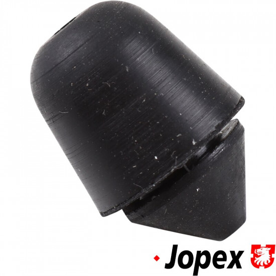 Rubber stop for service flap