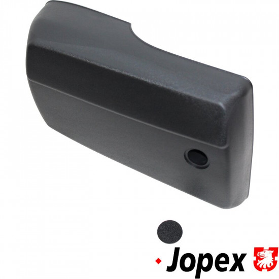 Bumper corner, black plastic, left front, right rear