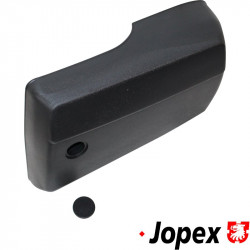 Bumper corner, black plastic right front, left rear