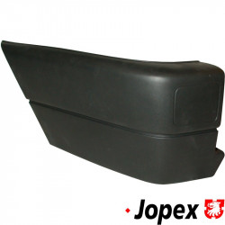 Rear bumper corner, plastic, left