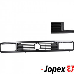 Radiator grille for square headlamps, black