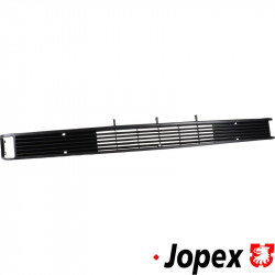 Lower radiator grille with holes for turn signals,  black