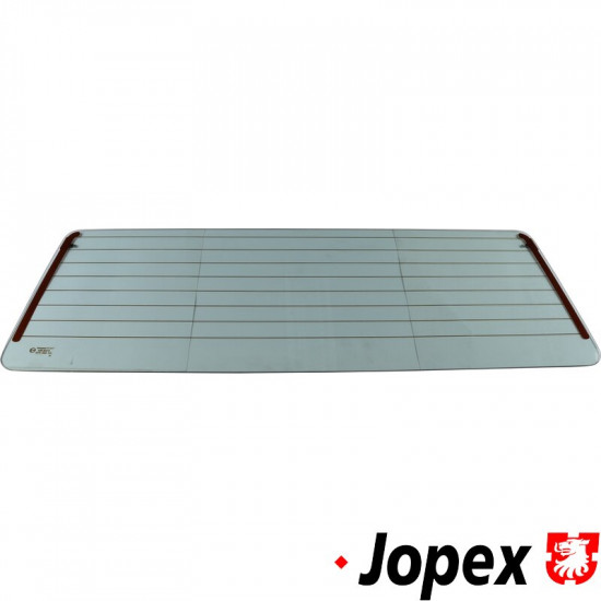 Rear window glass with heating, green