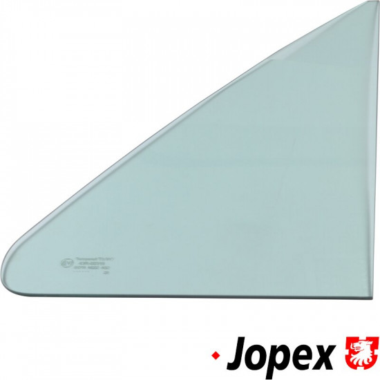 1/4 light window, fixed, green, E-marked, left