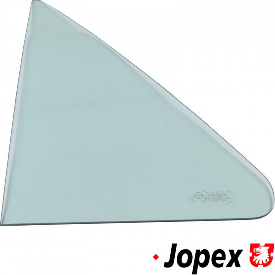 1/4 light window, fixed, green, E-marked, right