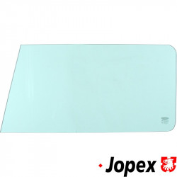 Side window, rear, fixed, green, E-marked, left/right. For models with vent trim