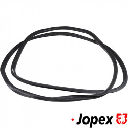 Seal for windscreen with groove for moulding