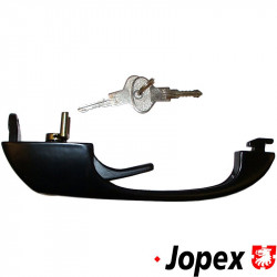 Door handle with keys, black, left/right